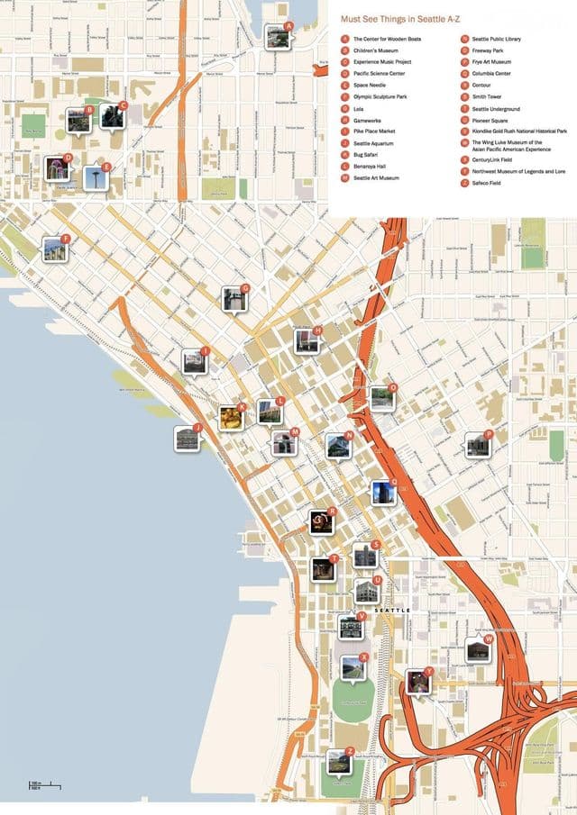 Seattle walking tours map