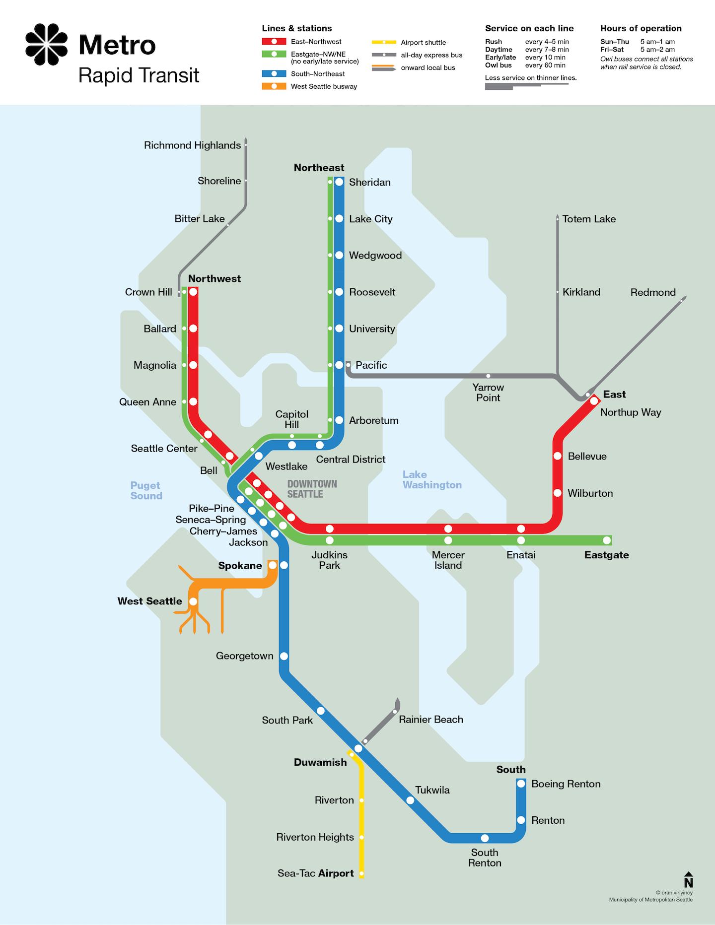 Seattle Light Rail Map Fares Shelly Lighting