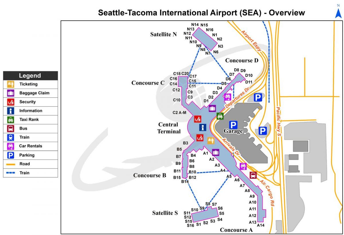 Seattle airport terminal map