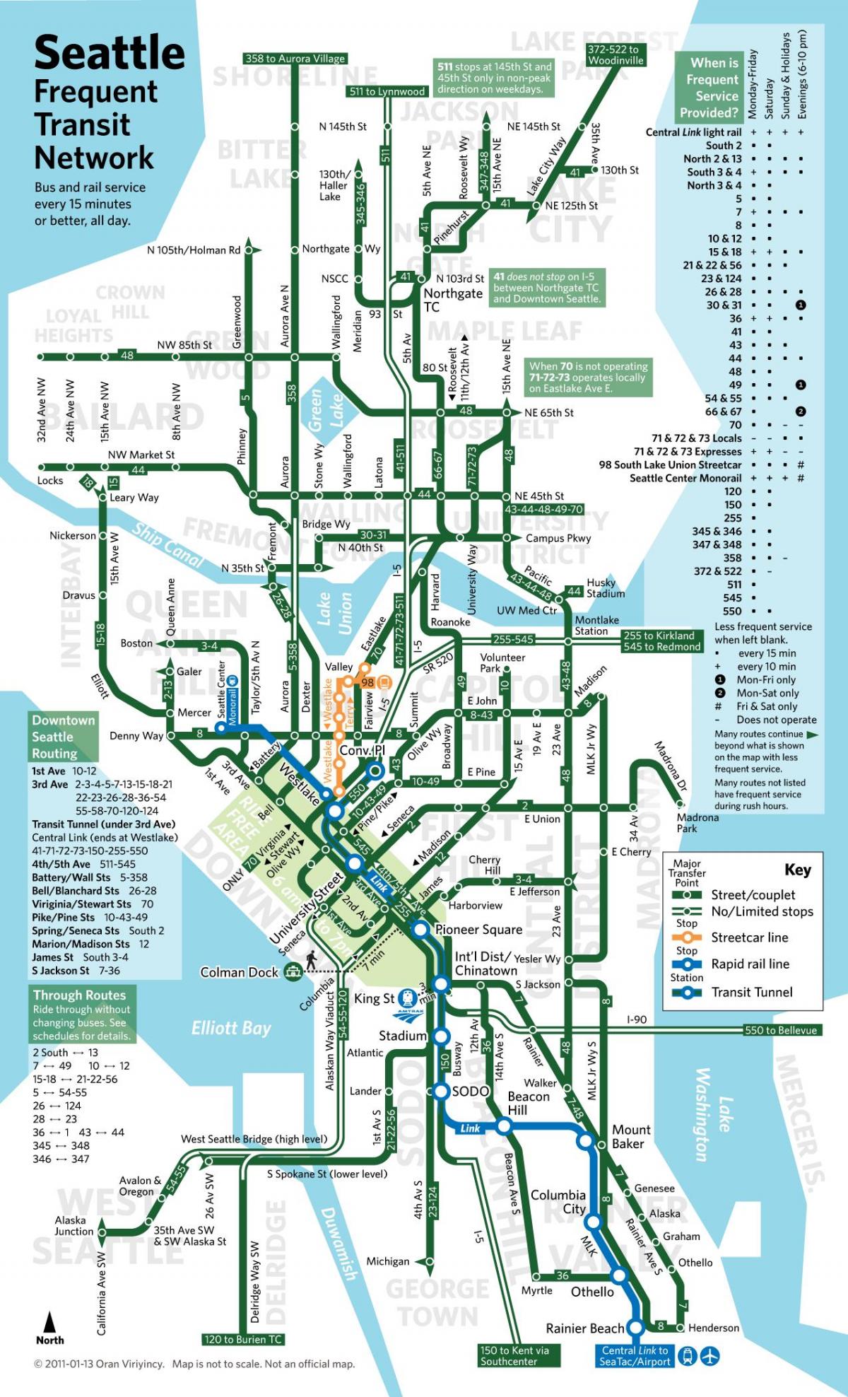 Seattle bus station map