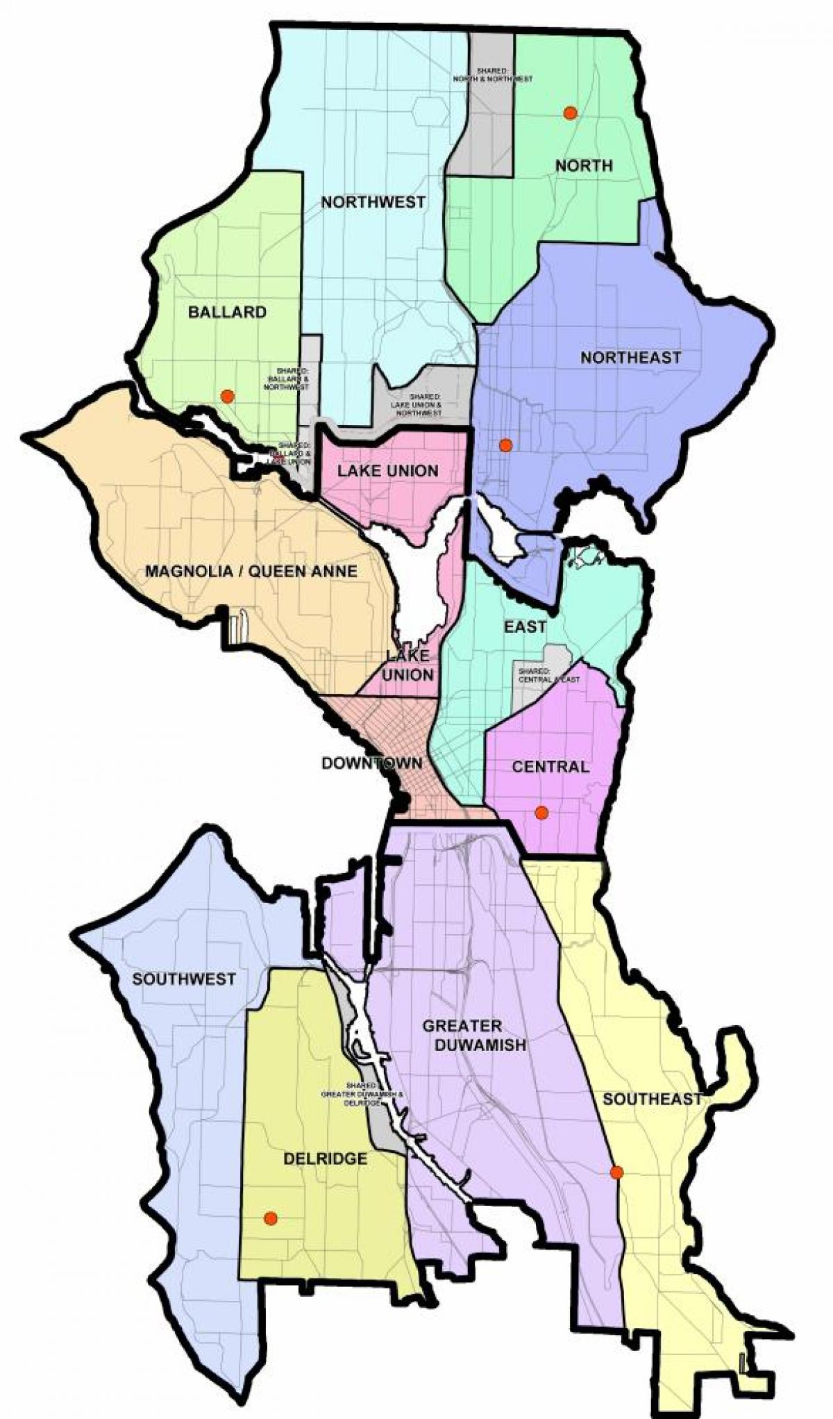 Seattle district map