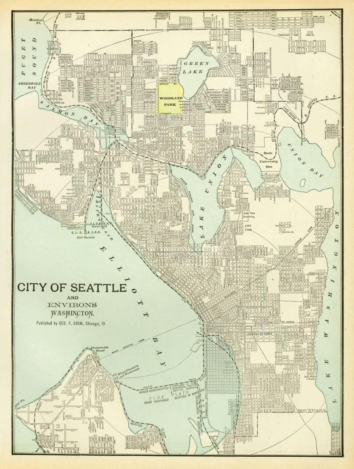 Seattle historical map