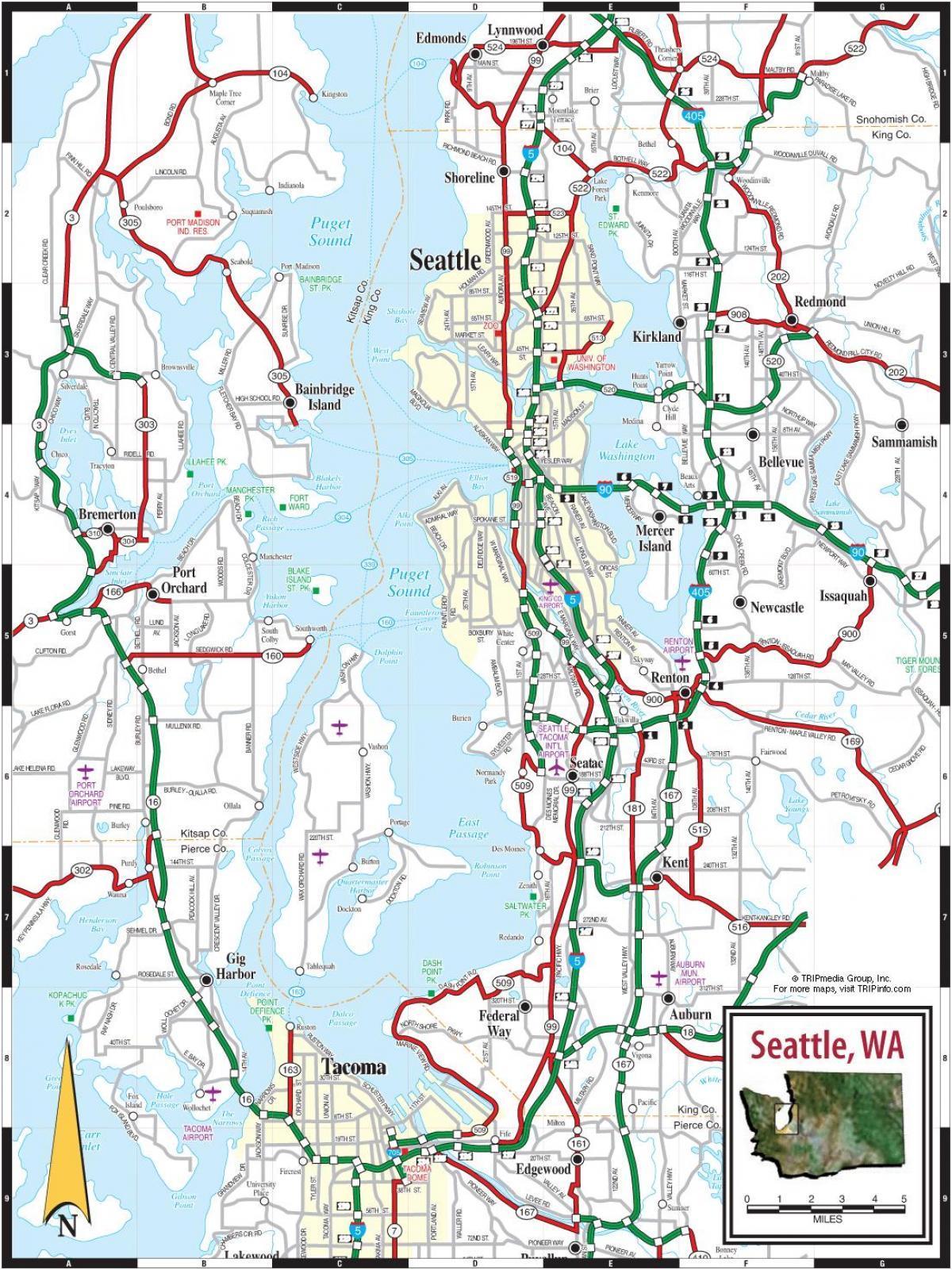Seattle roads map