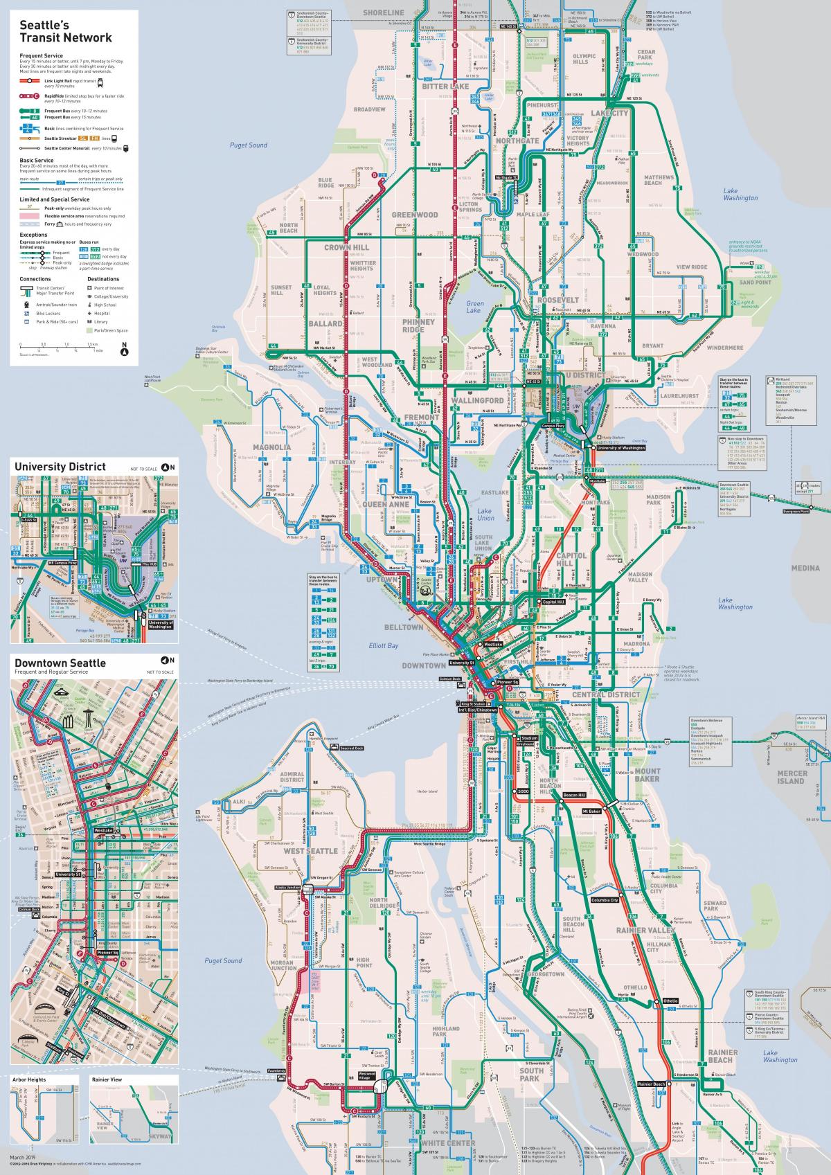 Seattle transportation map