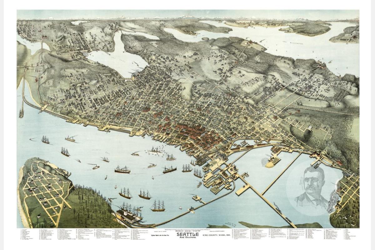 Seattle antique map